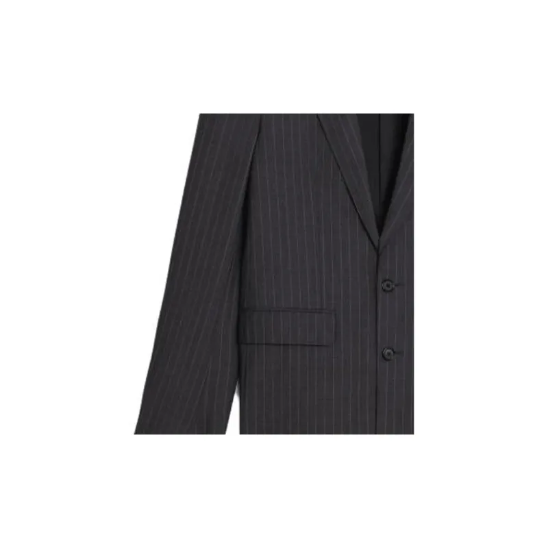 CELINE Classic Jacket In Striped Wool-4