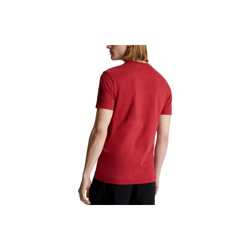 CALVIN KLEIN T Shirt Men's Garnet Red Europe Version-3