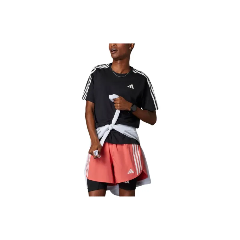 Adidas Free Shipping With AdiClub Own The Run 3 Stripes Tee-1