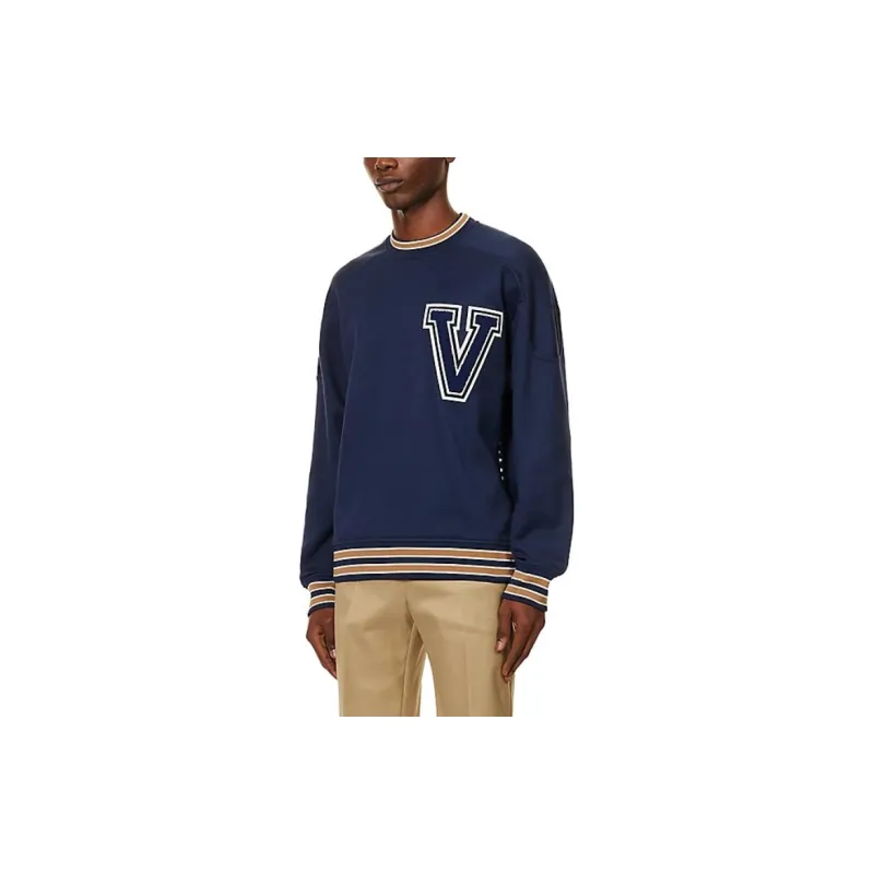 Valentino Logo Flocked Crewneck Sweatshirt-3