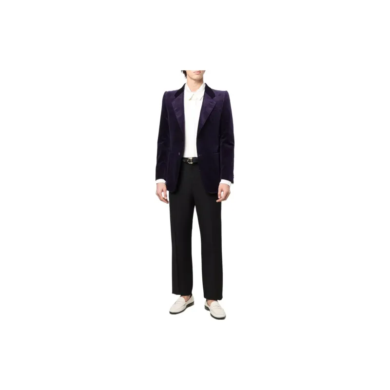 GUCCI Single breasted Velvet Blazer-3