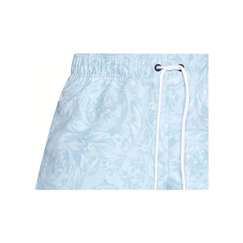 VERSACE Barocco-Printed Drawstring Swim Shorts-1