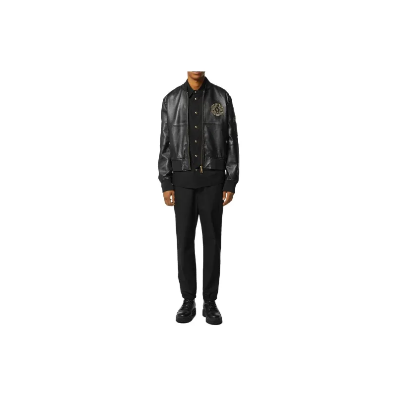 VERSACE JEANS COUTURE Logo Strap Drawstring Tapered Leg Trousers-1