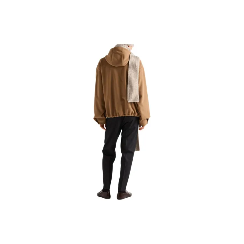 PRADA Camel hair Hoodie Jacket-2