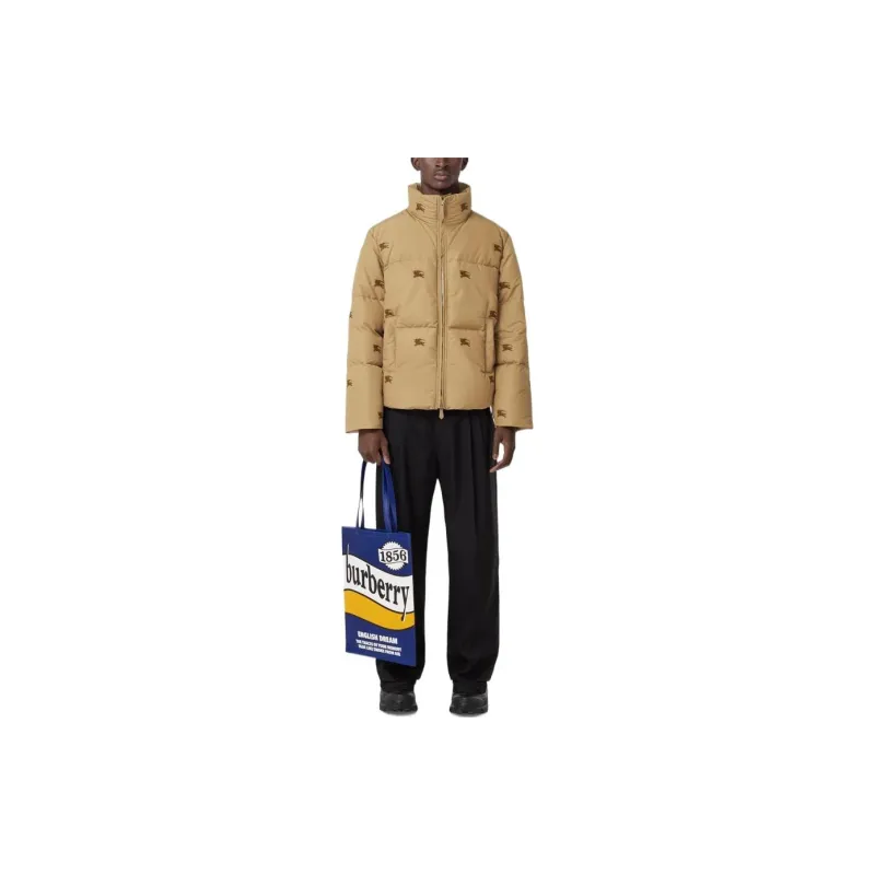 Burberry Embroidered Ekd Nylon Puffer Jacket-1