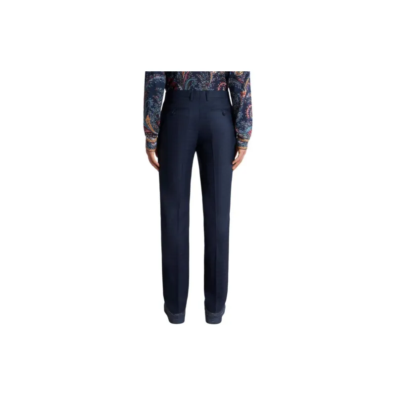 ETRO Jacquard Pressed Crease Trousers-4