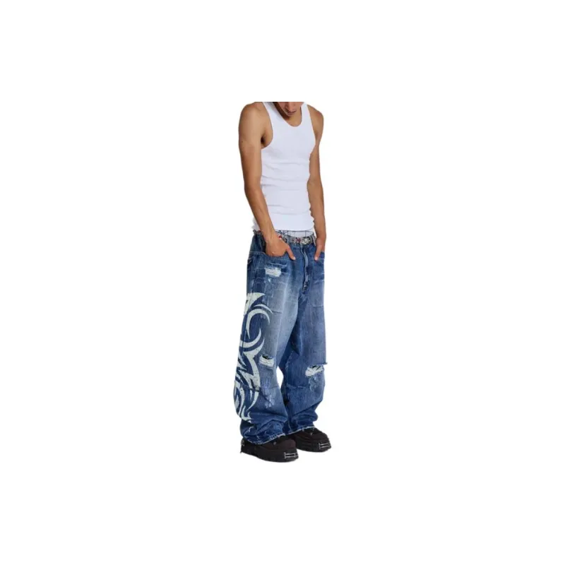Jaded London Jeans Unisex Blue-3