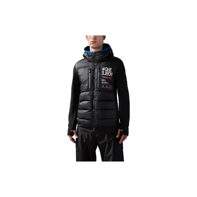 Moncler Logo Print Quilted Hooded Jacket-2