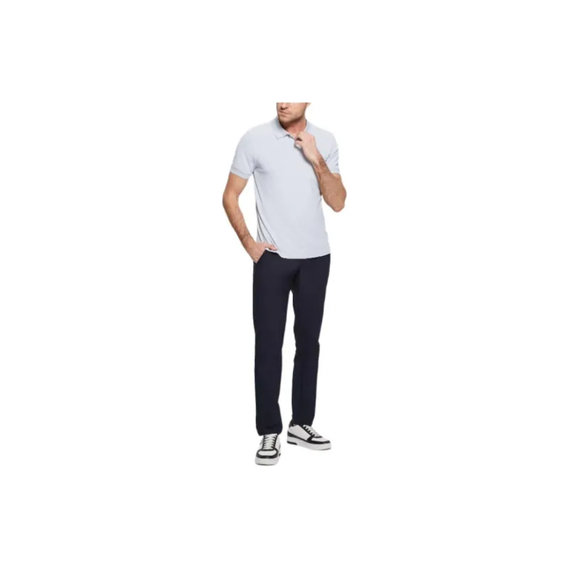 GUESS Tech Stretch Polo Shirt Men's Light Blue-1