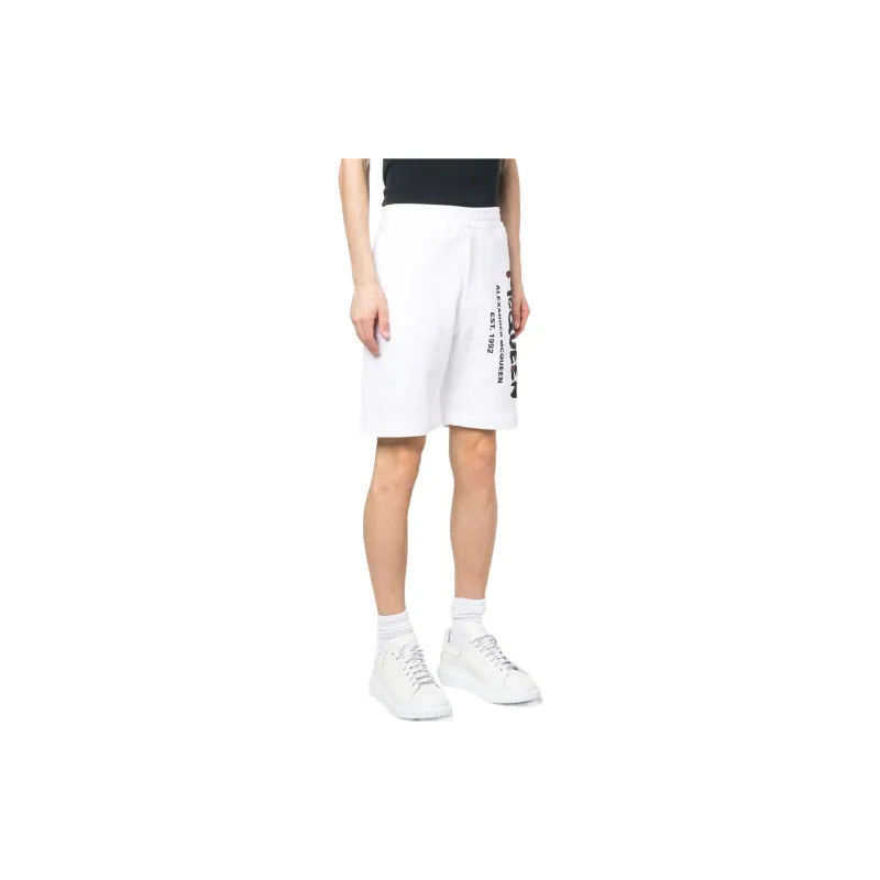 Alexander McQueen Logo Graffiti Printed Track Shorts-3