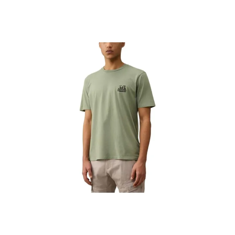 C.P. Company Logo Printed Crewneck T Shirt-1