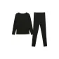 Small Lace Trims Crew Neck-Black Gray