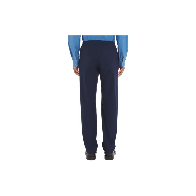 Maison Kitsune Logo Embroidered Straight Leg Trousers-2