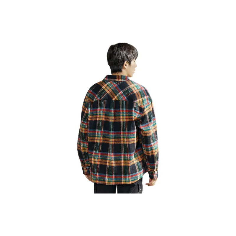 Tonlion Shirt Men's Yellow And Black Plaid-2