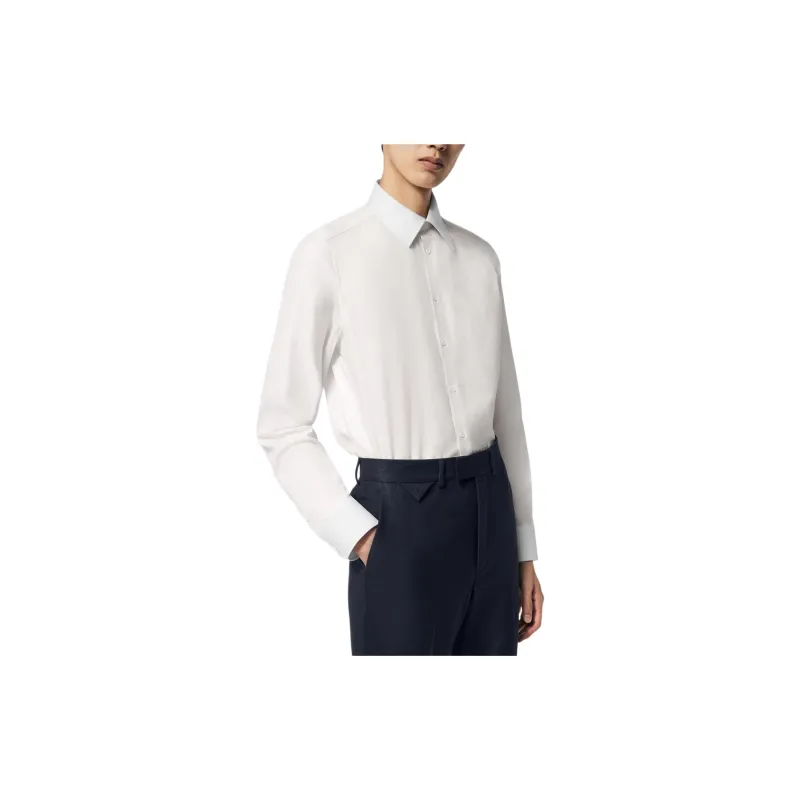 LOUIS VUITTON Embroidered Long Sleeved Cotton Blend Shirt-2