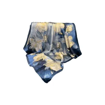 RX UVCUT Faux Silk Silk Scarves Unisex