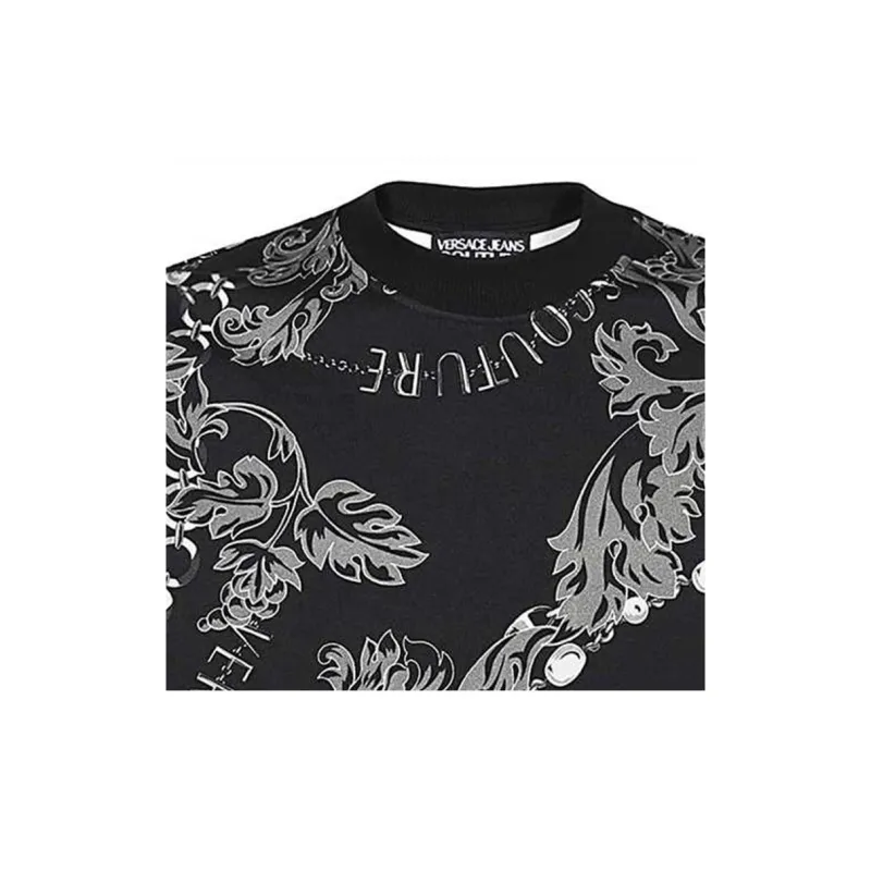 VERSACE JEANS Baroque Pattern Printed Crewneck Sweatshirt-4
