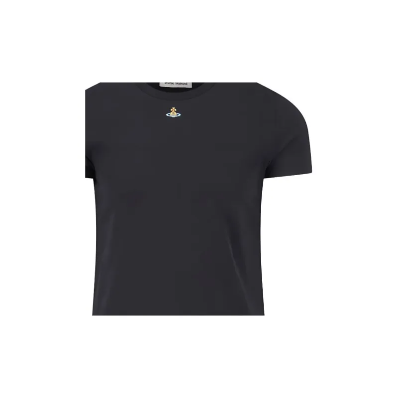 Vivienne Westwood Orb Logo Embroidered Crewneck T Shirt-3