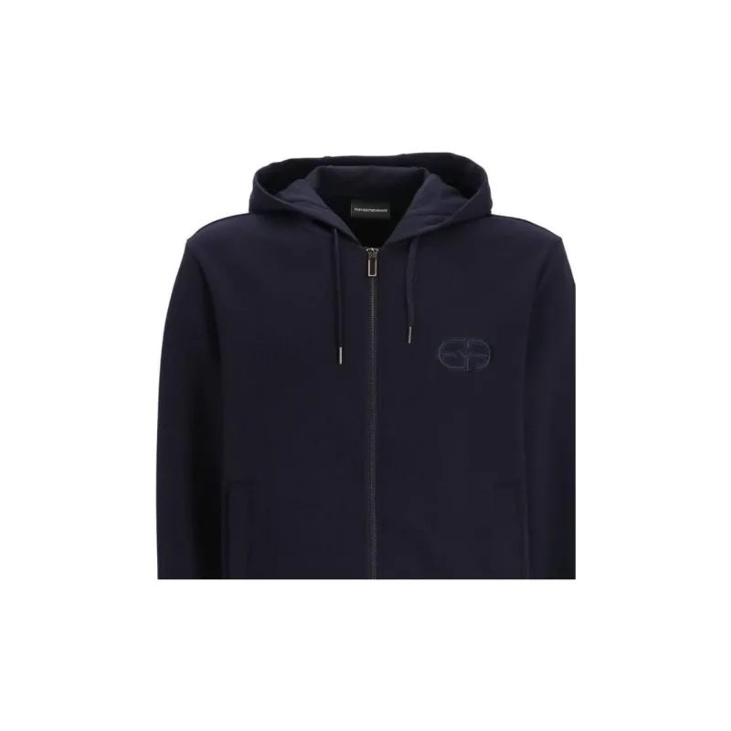 EMPORIO ARMANI Logo-embroidered Zipped Hoodie-3