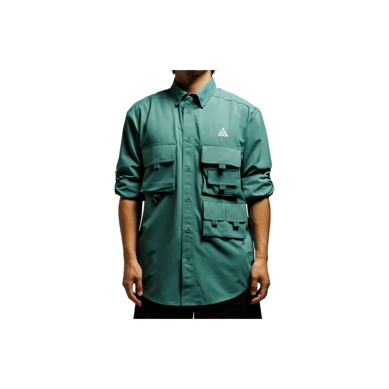 Nike Dry Fit UV'Devestation Trail' Shirt Men's Vintage Green-5