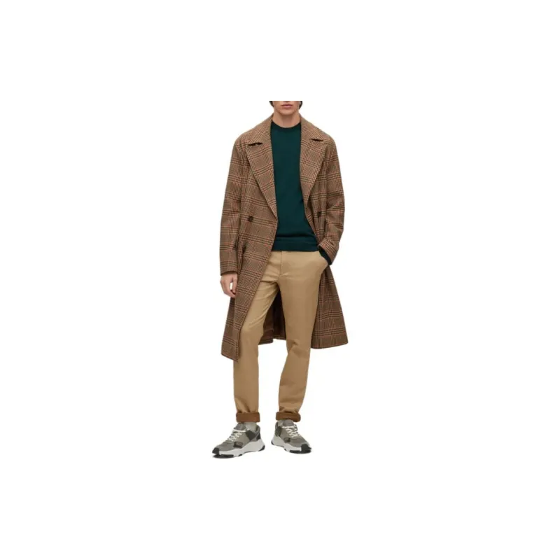 HUGO BOSS FW23 Regular Fit Sweater In Extra Fine Merino Sweatshirt Men's Green-1