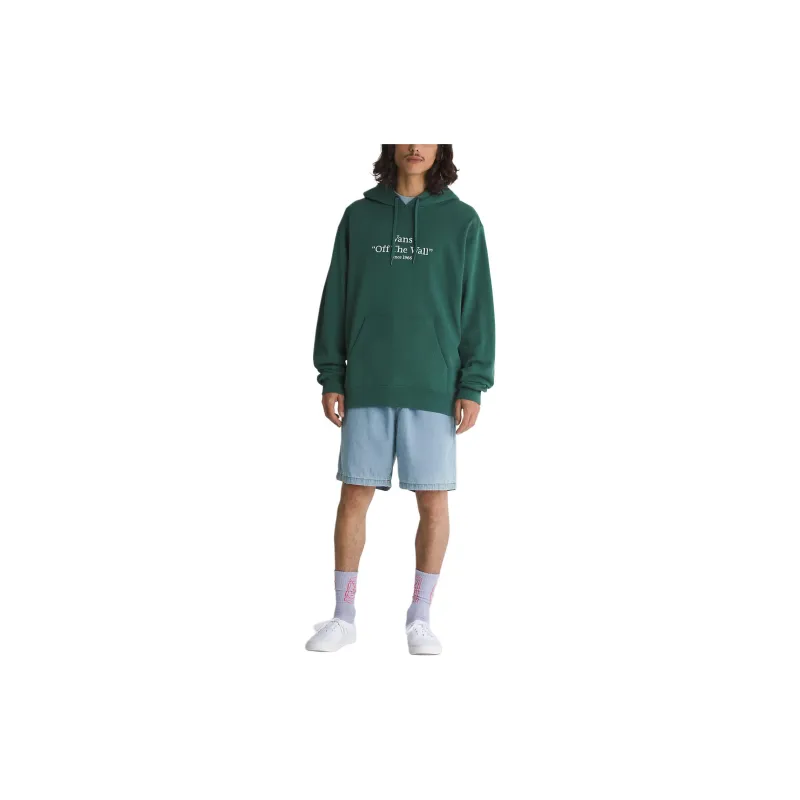 Vans Quoted Loose Pullover Hoodie Sweatshirt Men's Green-3