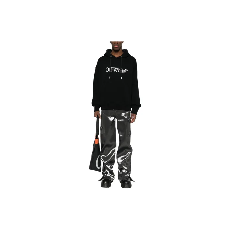 OFF WHITE Big Bookish Skate Cotton Hoodie-2