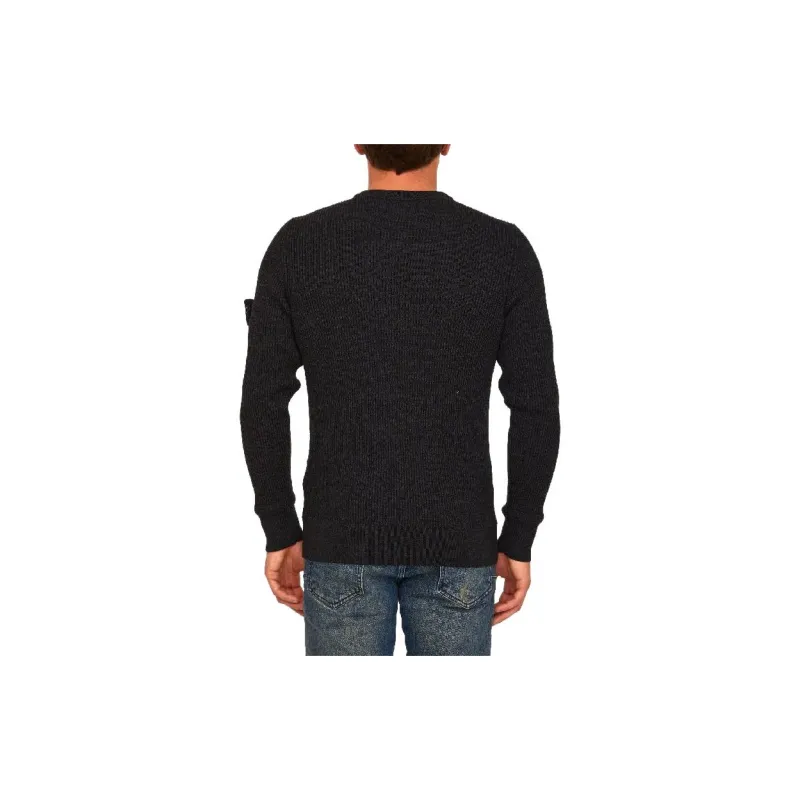 STONE ISLAND Logo Patch Knitted Jumper-3