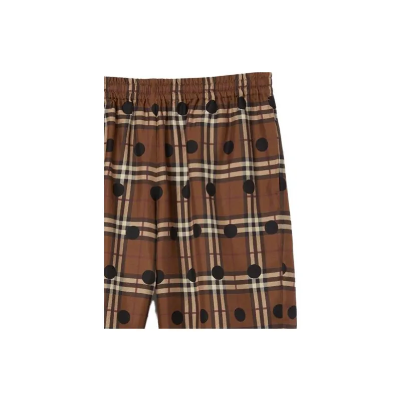 Burberry Vintage Check Polka Dot Silk Shorts-3
