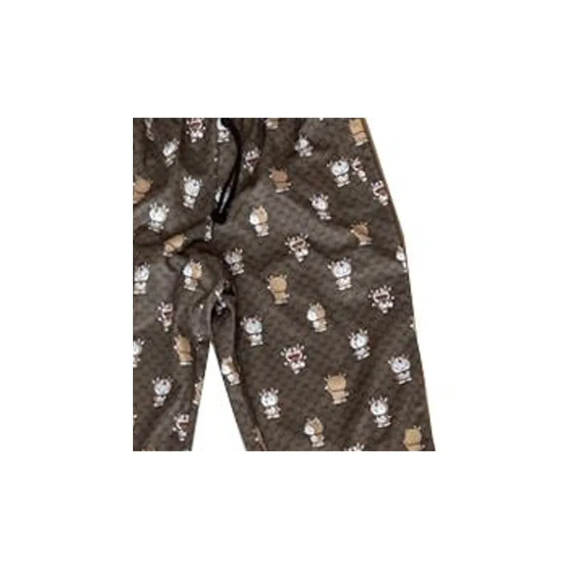 GUCCI Knitted Sports Pants Men's Brown-4