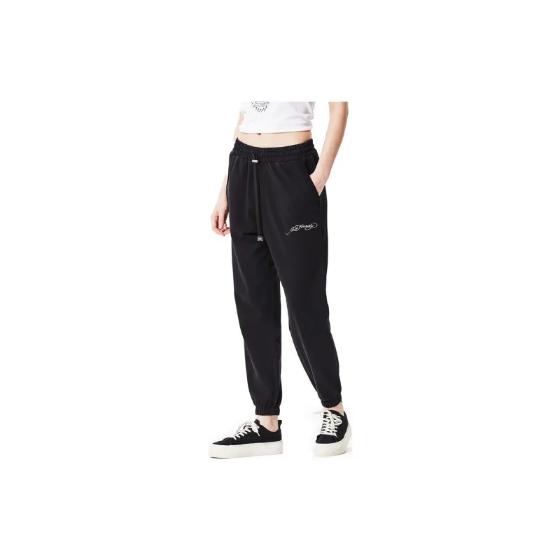 Ed Hardy SS24 Knitted Sports Pants Unisex Black-5