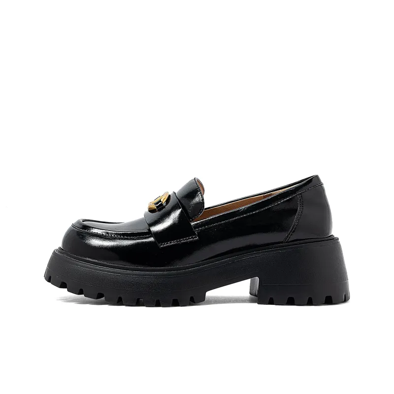 COMELY Loafers Women's Black/Coffee-5