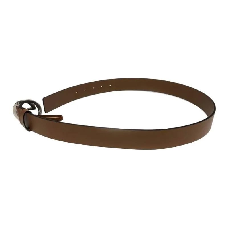 GUCCI Interlocking Gg Signature Leather Belt 1.5 Width-2