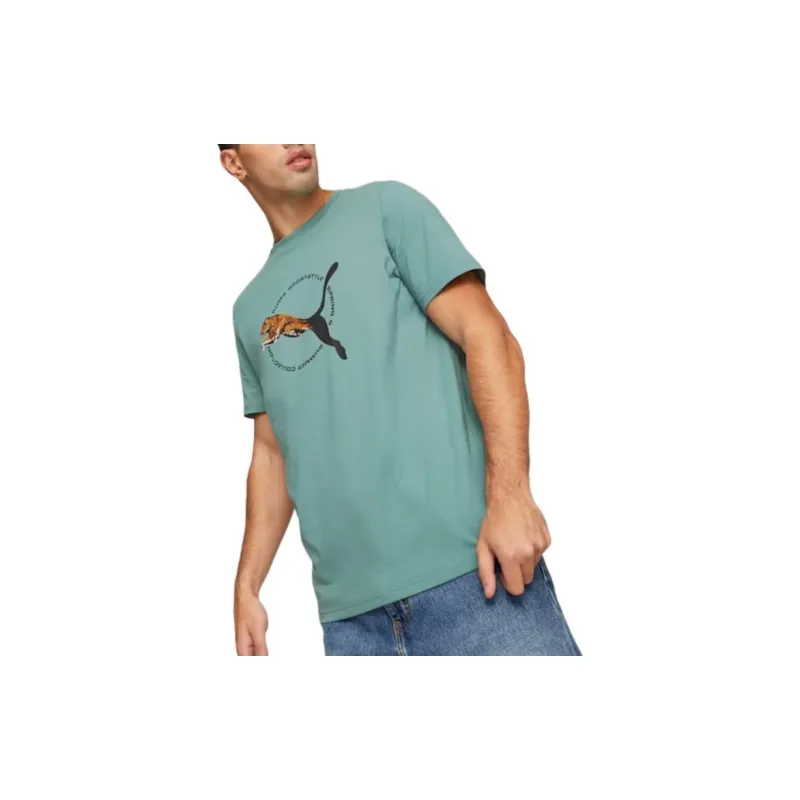 PUMA T-Shirts Men Turquoise-2