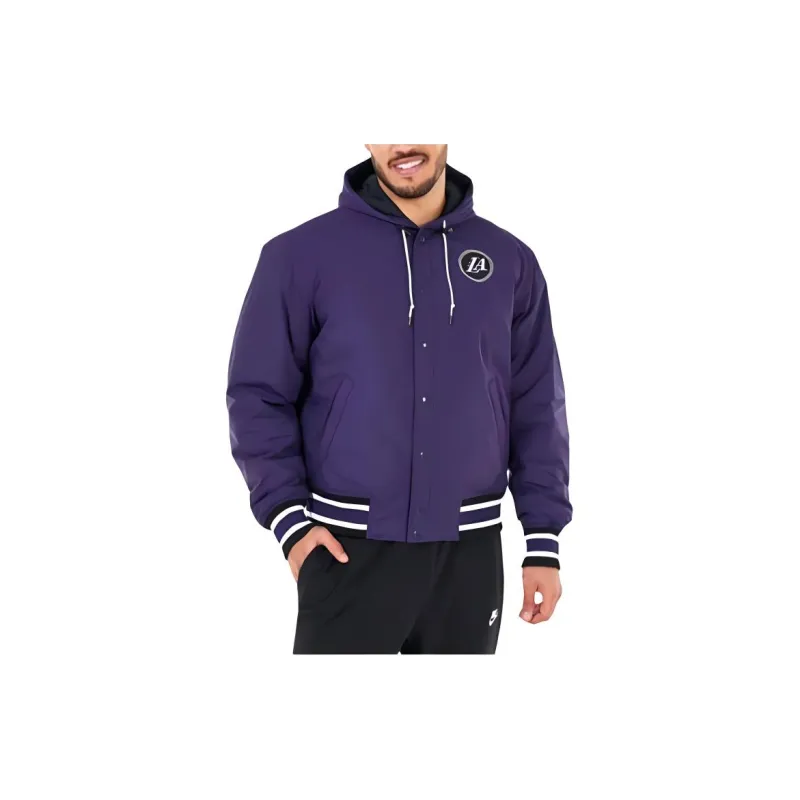 Nike Nba Los Angeles Lakers Courtside City Edition Full Snap Loose Fit Jacket-3