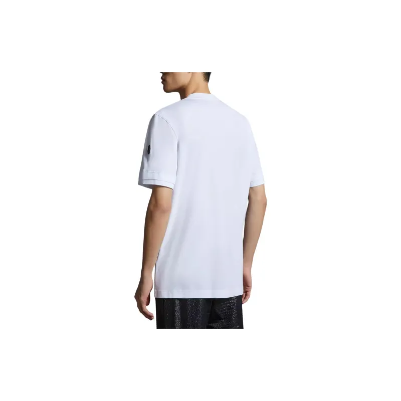 Moncler Drop Shoulder Sleeve T Shirt Men's White-3