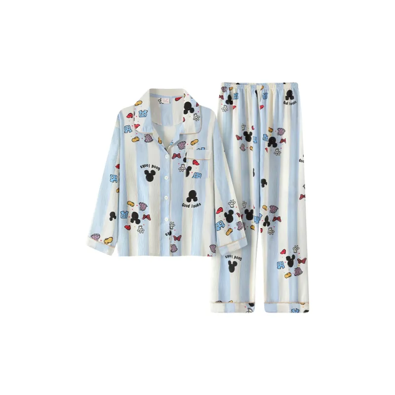 Maultiay Pajama Set Women's Blue-0