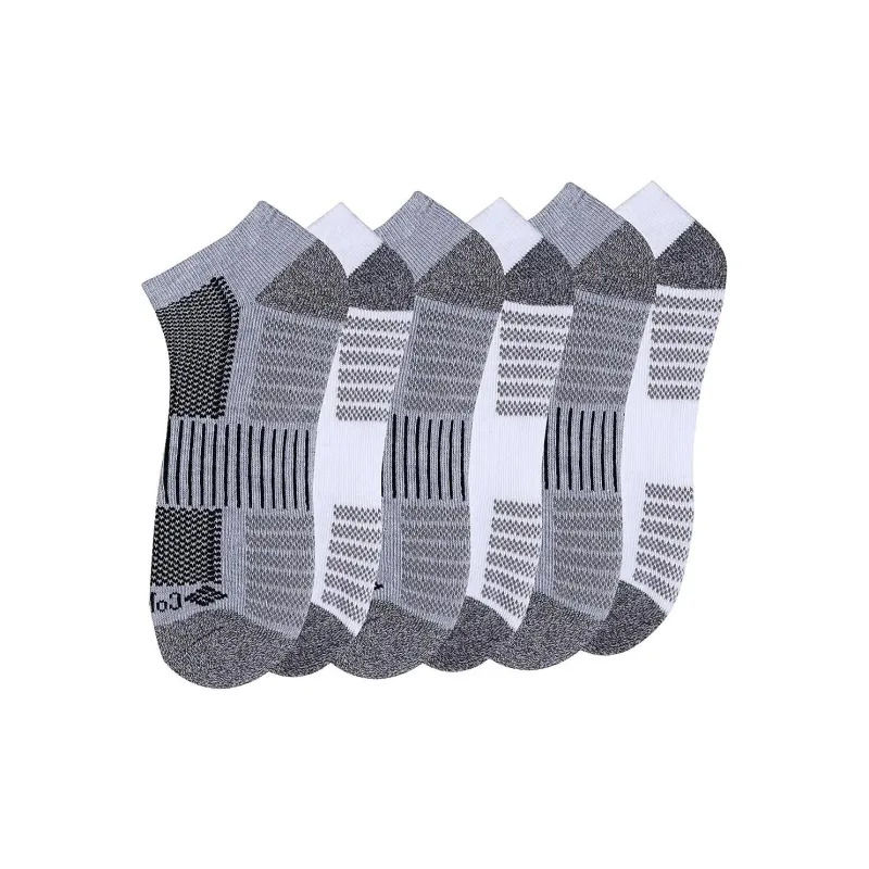 Columbia Mn Qtr/Piq Ftbed Ankle Socks Men's 6 Pack-0