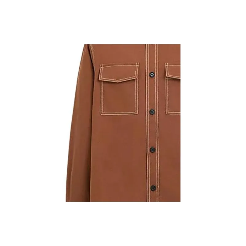 COACH SS24 Shirt Men's Saddle Brown-1
