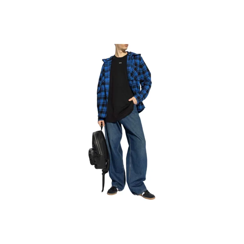 OFF WHITE Checked Drawstring Shirt-1