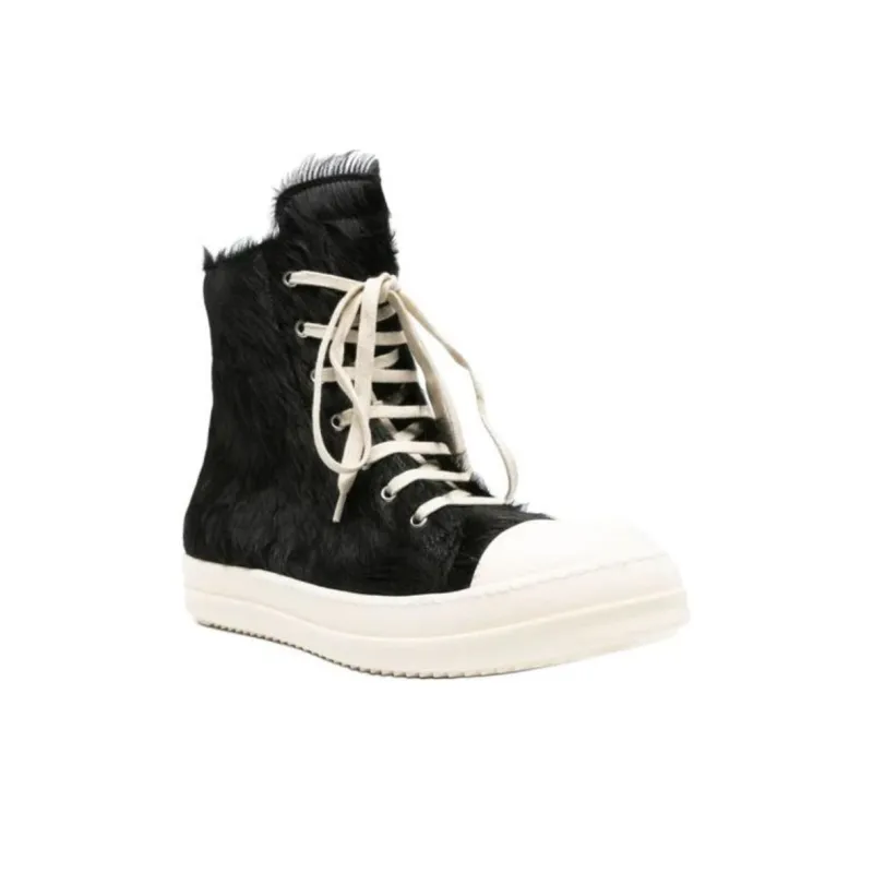 RICK OWENS/RO High Top Skateboard Shoes Men's Black-2