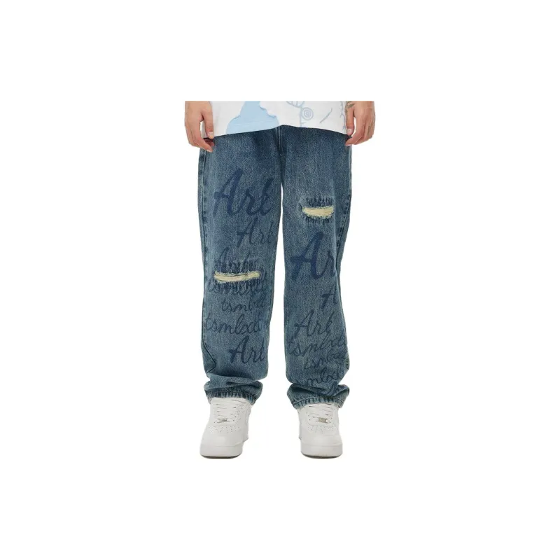 TSMLXLT Jeans Unisex Dark Denim Blue-2