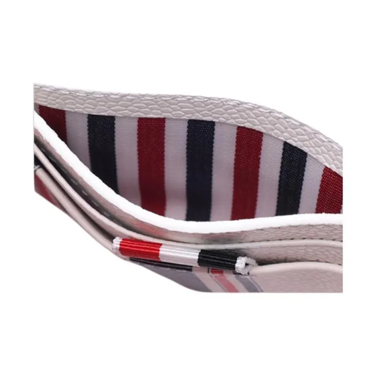 THOM BROWNE· Cow Leather Card Holder Men's White-7