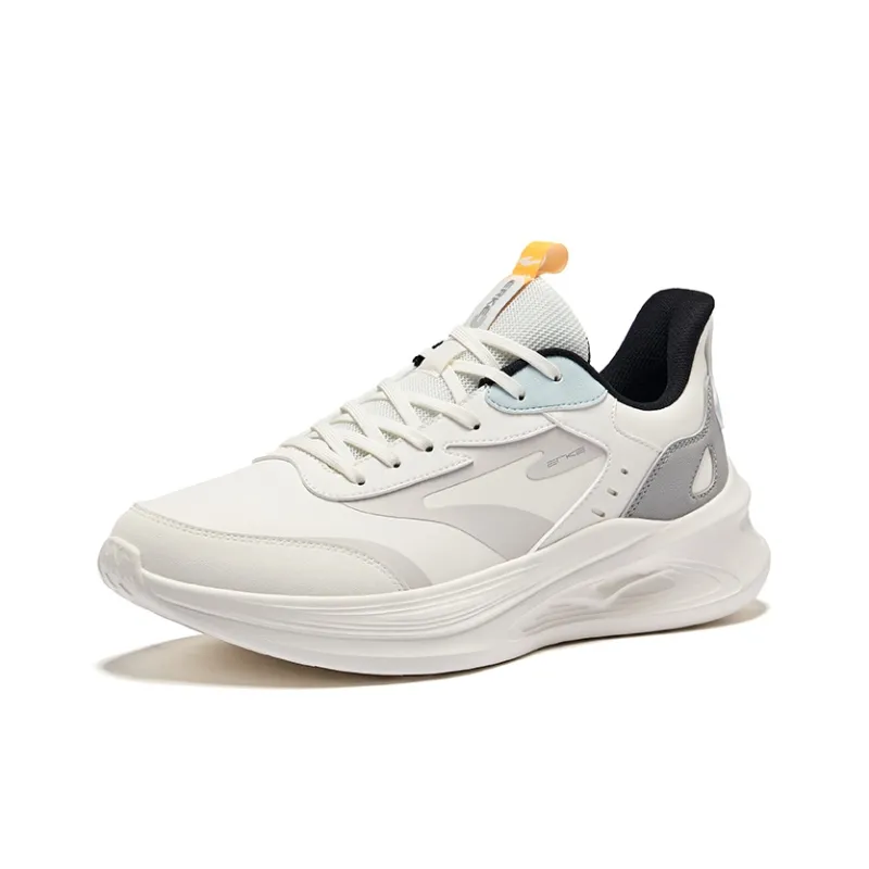 Erke Cushioned Rebound Water Resistant Running Shoes Men's Microcrystal White Wild Gray-2