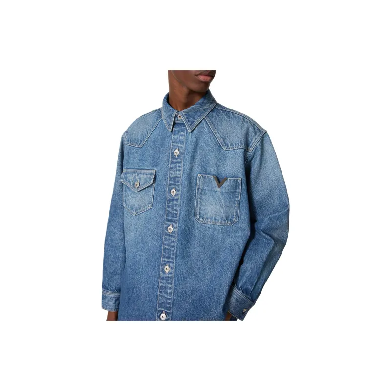 Valentino FW24 Jackets Coats Men's Dark Denim-4