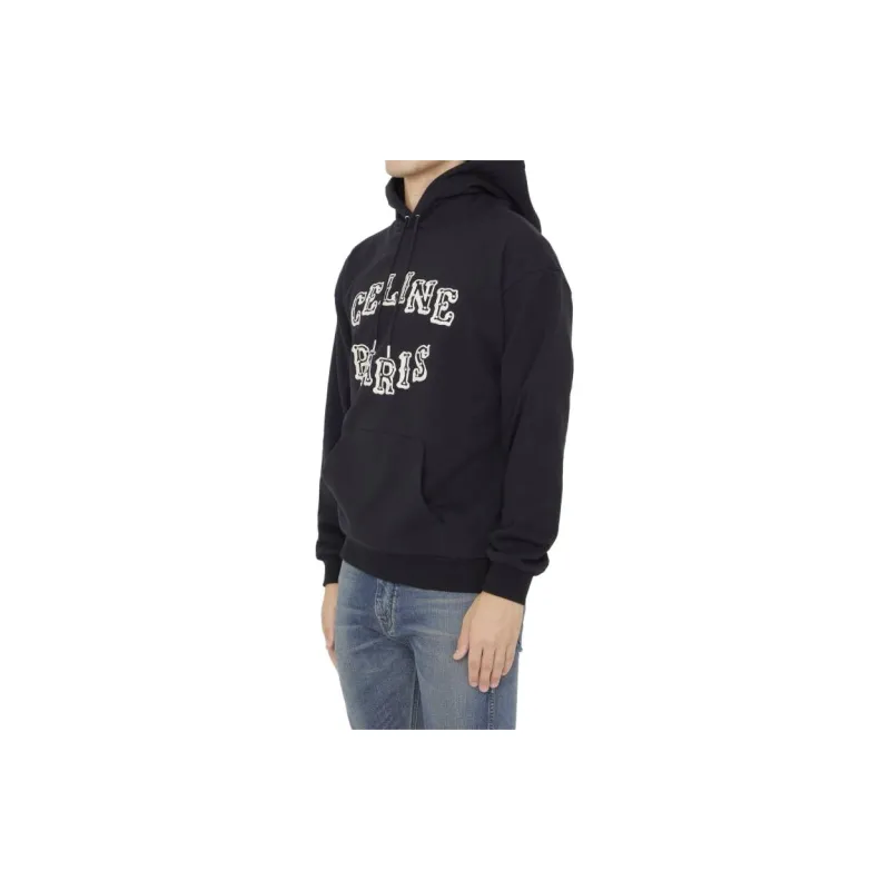 CELINE Loose Embroidered Hoodie-4