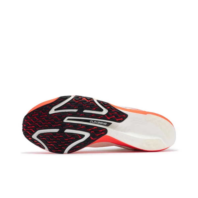 361° Speed Future Cushioning Anti Slip Wear Resistant Breathability Low Top Running Shoes Unisex White Orange-4