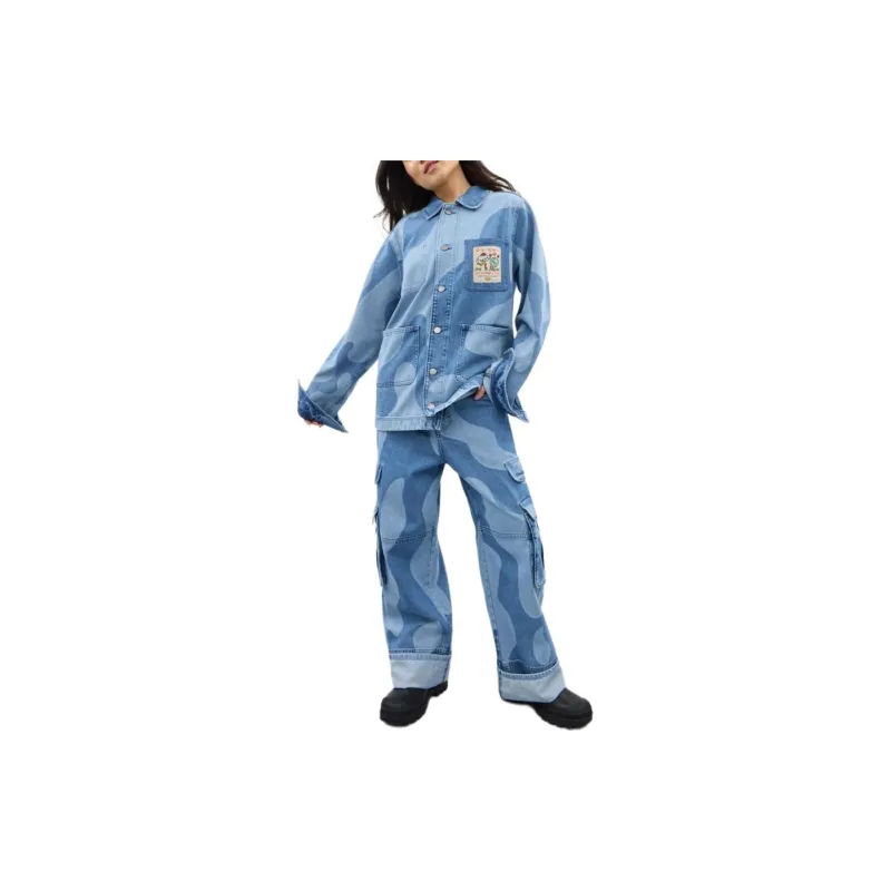 COACH Cargo Pants Unisex Denim Blue-4