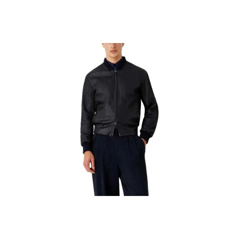 GIORGIO ARMANI Leather Jacket Men's Black-2