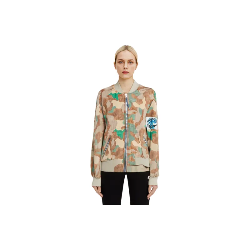 Acne Studios Camouflage Printed Zip Up Bomber Jacket-6